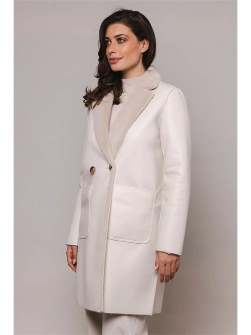 ivon cappotto doppiopetto reversibile RINO & PELLE | IVONE.7002310STONE